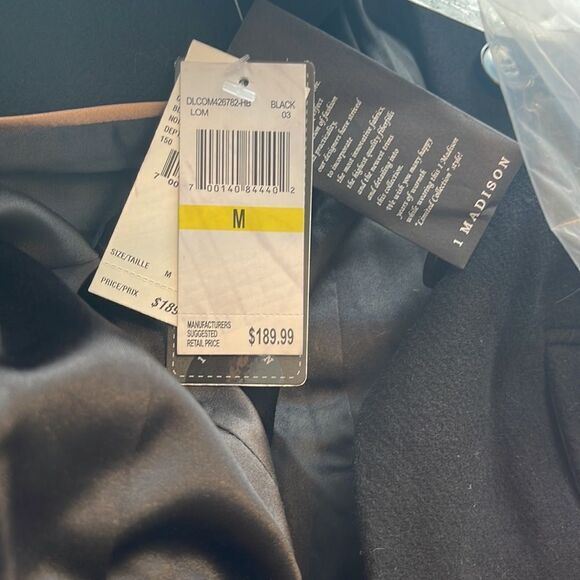 1 Madison the Coat Edit Wool-blend Reefer Coat-black-medium - Picture 2 of 4